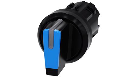 Przełącznik z możliwością podśw 22mm okrągły tworzywo czarny/niebieski kr pióro 3 poz i-o-ii 3SU1002-2BL50-0AA0-13349