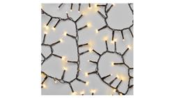 Lampki choinkowe LED Classic Cluster, jeżyk, 600LED 12m, ciepła biel, czarny, IP44, timer D4BW03-49428