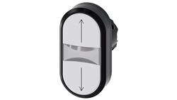 Przycisk podwójny podświetlany 22mm tworzywo biały/biały strzałki góra/dół przyciski płaskie SIRIUS ACT 3SU1001-3AB66-0AN0-23317