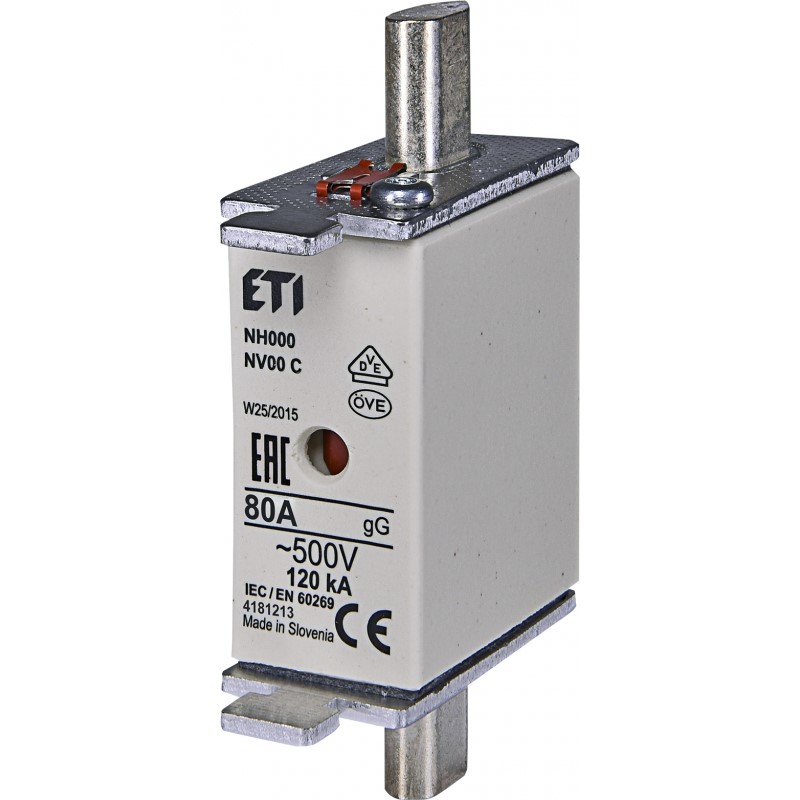 Wkładka topikowa 80A WT-00C/GG 500V