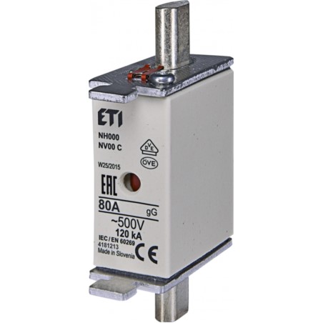 Wkładka topikowa 80A WT-00C/GG 500V