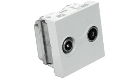 Gniazdo RTV końcowe 45x45 (gn.antenowe męskie/gn.antenowe żeńskie) EM/PFK-45077