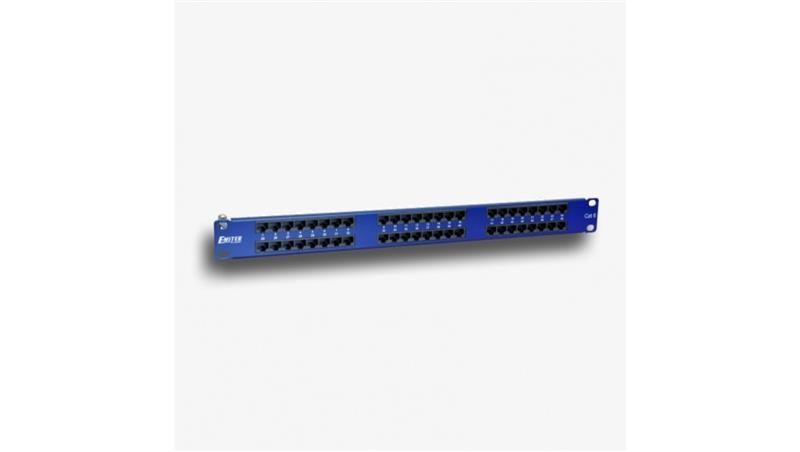 Panel 19, 48 x RJ45 UTP kat. 6 (1U) z półką, niebieski DCN/3012IPRL48-C6-1U-73590