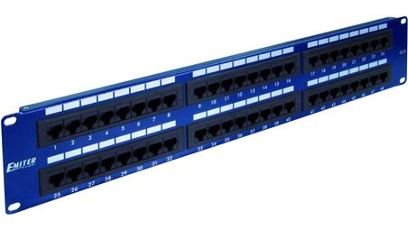 Panel 19, 48 x RJ45 UTP kat. 5e (2U) niebieski DCN/PPFA652K488C5E-73591