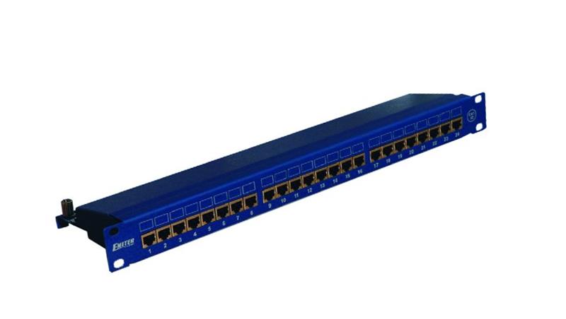 Panel 19, 24 x RJ45 STP kat. 6 (1U) z półką, niebieski DCN/PPFA674EKS248C6-73600