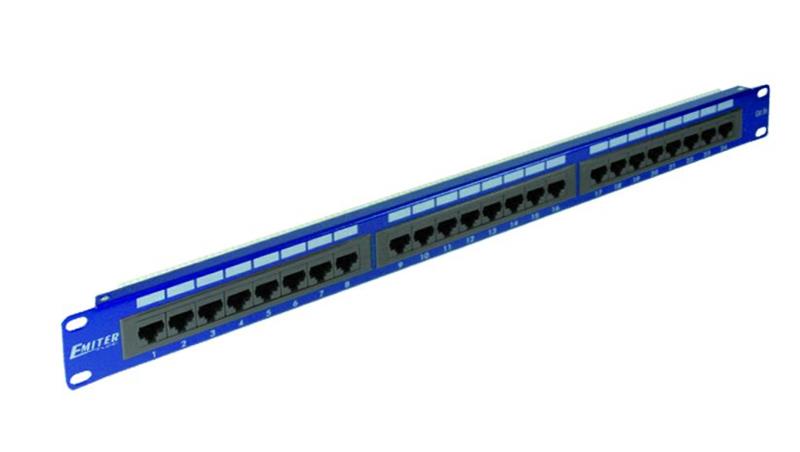 Panel 19, 24 x RJ45 UTP kat. 5e (1U) niebieski DCN/PPFA652K248C5E-73592