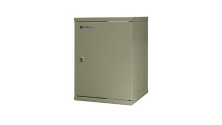 Szafa wisząca niedzielona 10 9U, drzwi blacha, 325×330x445 (szer./gł./wys. mm) RAL: szafa 7044, w komplecie półka i komplet 6-72