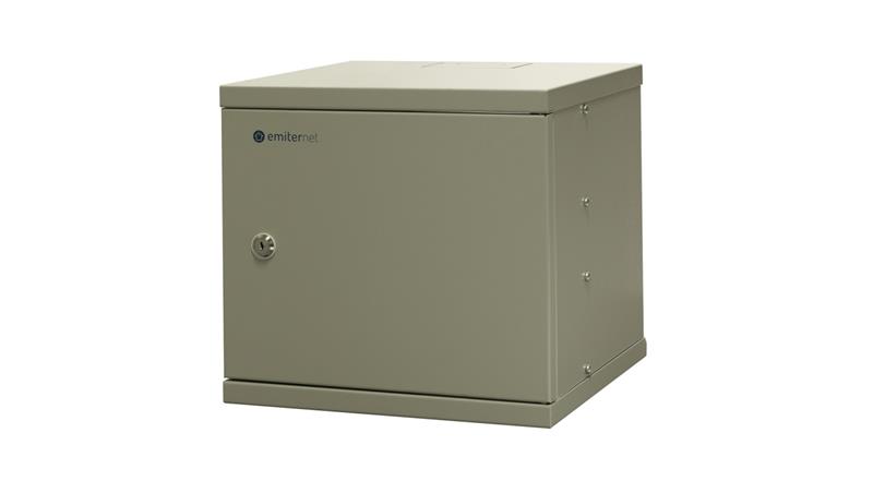 Szafa wisząca niedzielona 10 6U, drzwi blacha, 315×310x330 (szer./gł./wys. mm) RAL: szafa 7044, w komplecie półka i komplet 6-72