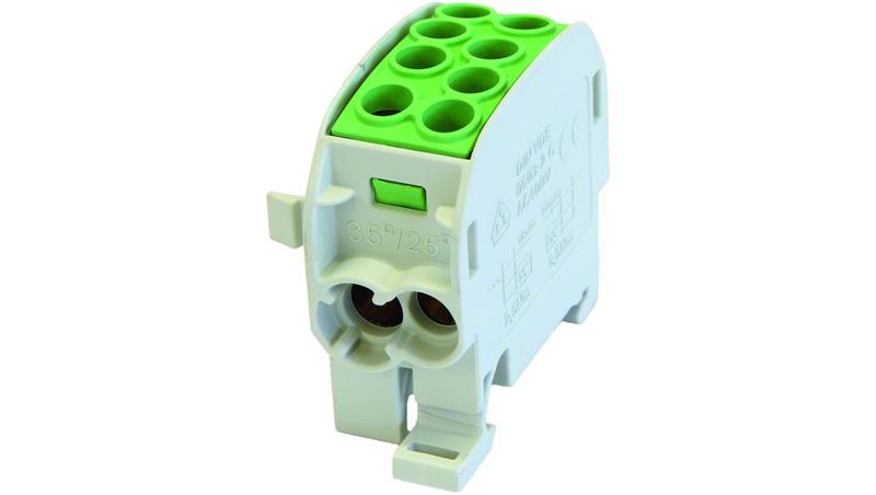 Blok rozdzielczy 1-potencjałowy łączony SCB 35-Cu (80210) SIMBLOCK 2x4-35mm2, 2x2,5-25mm2 zielony 81504005-64309