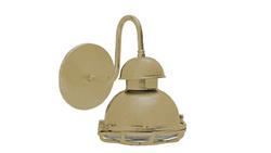 KINKIET mosiężny 56, E27, 60W, klosz przeźroczysty-szkło, IP64, siatka mosiężna A56-53549