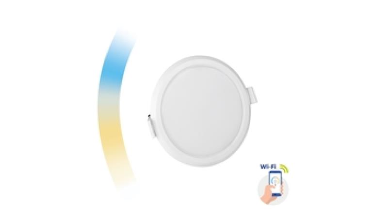 Oprawa downlight ALGINE 6W 520lm 230V 120st IP20 IK06 FI112x35mm BIAŁY okrągła CCT+DIM Wi-Fi SPECTRUM-56250