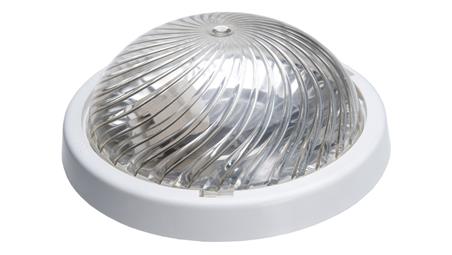 Oprawa ALFA, E27, 75W, biała-polipropylen, klosz przeźroczysty-poliwęglan, IP44, IK10 A2210-P-53099