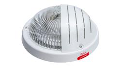 Oprawa GRILL, E27, 60W, biała-polipropylen, klosz przeźroczysty-szkło, IP44, osłona A2240-53511