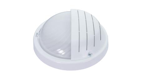 Oprawa GRILL, E27, 60W, biała-polipropylen, klosz matowy-szkło, IP44, osłona A2240-M-53510