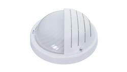 Oprawa GRILL, E27, 60W, biała-polipropylen, klosz matowy-poliwęglan, IP44, osłona, IK10 A2240-MP-53515