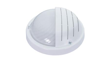 Oprawa GRILL, E27, 60W, biała-polipropylen, klosz matowy-poliwęglan, IP44, osłona, IK10 A2240-MP-53515