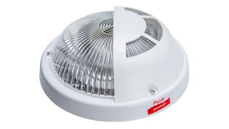 Oprawa EMOTION, E27, 60W, biała-polipropylen, klosz przeźroczysty-szkło, IP44, osłona A2250-53516