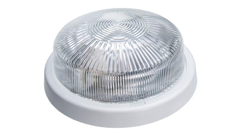 Oprawa STAR, E27, 100W, biała-polipropylen, klosz przeźroczysty-szkło, IP44 A2220-53519