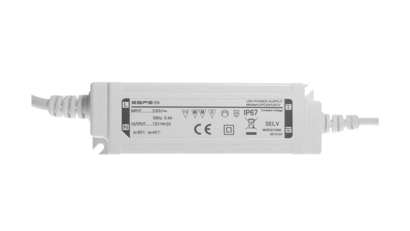 Zasilacz LED 12V 2A 24W IP67 ESPE LPC2412CV-50872