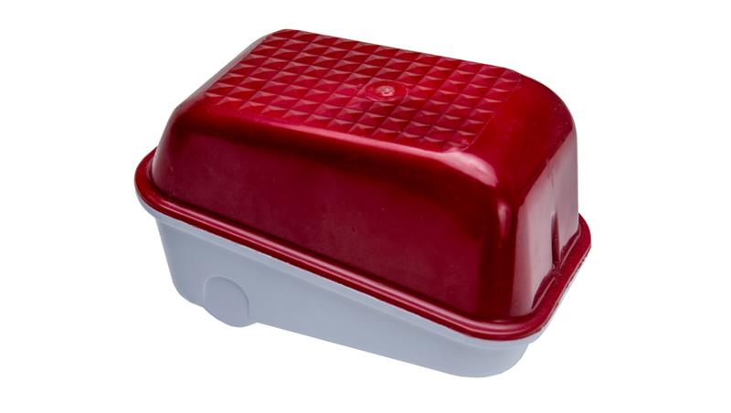 Oprawa SKOŚNA-7041S, E27, 60W, biała-bakelit, klosz czerwony-poliwęglan, IP54, IK10, oprawa sygnalizacyjna A1300-P2-53051 Oprawa SKOŚNA-7041S, E27, 60W, biała-bakelit, klosz czerwony-poliwęglan, IP54, IK10, oprawa sygnalizacyjna A1300-P2-53051