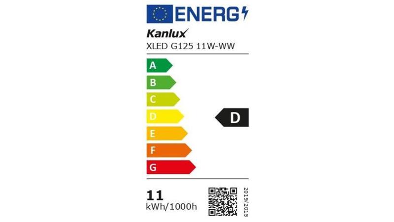 Żarówka LED E27 XLED G125 11W-WW 1520lm 2700K barwa ciepła 33511-47885