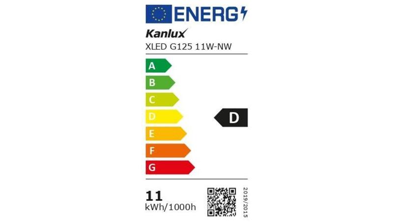 Żarówka LED E27 XLED G125 11W-NW 1520lm 4000K barwa neutralna 33512-47838