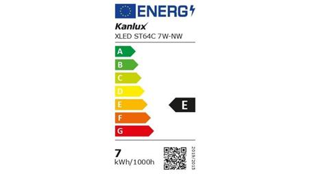 Żarówka LED E27 XLED ST64C 7W-NW 806lm 4000K barwa ciepła 33513-47977
