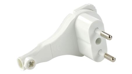 Wtyczka płaska biała 2P 16A WT-11P-27559