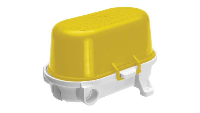 Oprawa kanałowa OVAL-7040B/K, E27, 40W, biała-bakelit, klosz żółty-polipropylen, IP54, oprawa sygnalizacyjna A1170-P3-53535 Oprawa kanałowa OVAL-7040B/K, E27, 40W, biała-bakelit, klosz żółty-polipropylen, IP54, oprawa sygnalizacyjna A1170-P3-53535