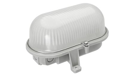Oprawa kanałowa OVAL-7063T/OB, E27, 75W, biała-polipropylen, klosz matowy-poliwęglan, IP44, IK10 A1220-MP-53534