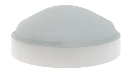 Oprawa BARSA, E27 z czujnikiem ruchu HF, 100W, biała-polipropylen, klosz matowy-szkło, IP54 A21510-M-HF-53555