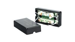 Łącznik natynkowy kabla UTP kat 5e, zaciskany nożem krosowniczym EM/FA-757K-C5E-BK-30060