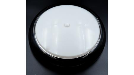 Oprawa KAJKO XL, E27 z czujnikiem ruchu PIR, 75W, czarna-polipropylen, klosz matowy-poliwęglan, IP44, IK10 A2900CZ-MP-PIR-53569