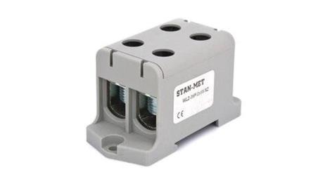 Złączka szynowa gwintowa al/cu 2x150mm2 szara WLZ-35P/2x150SZ-65059