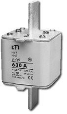 Wkładka topikowa przemysłowa zwłoczna KOMBI WT-3/gG 500A K ETI