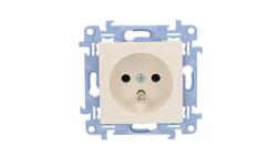 Simon 10 Gniazdo pojedyncze z uziemieniem kremowy 16A, szybkozłącza, CGZ1C.01/41-43093