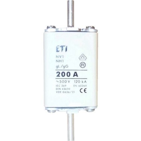 Wkładka topikowa przemysłowa zwłoczna WT-1/gG 200A P ETI