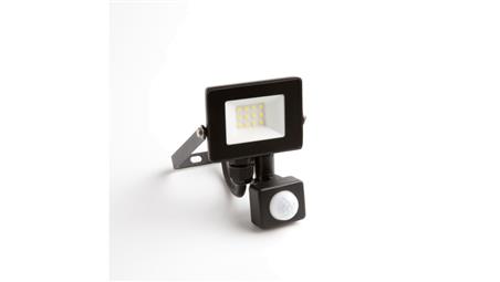 Naświetlacz led z czujnikiem ruchu PIR 10W 900LM AC230V IP65 kąt świecenia 120 neutralna biała 4000K czarny EC79878-52355
