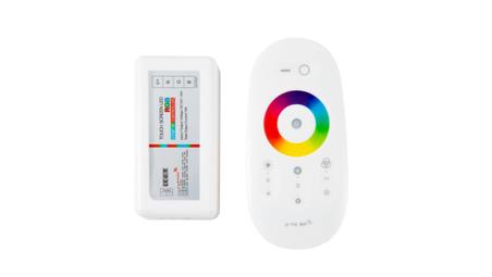 STEROWNIK LED RGB RF 6A 72W Z BIAŁYM PILOTEM DOTYKOWYM-51314