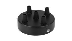 Maskownica do sufitu 80x30mm 5-tna pięciokrotna czarna do kabla w oplocie i lamp podsufitka-52150