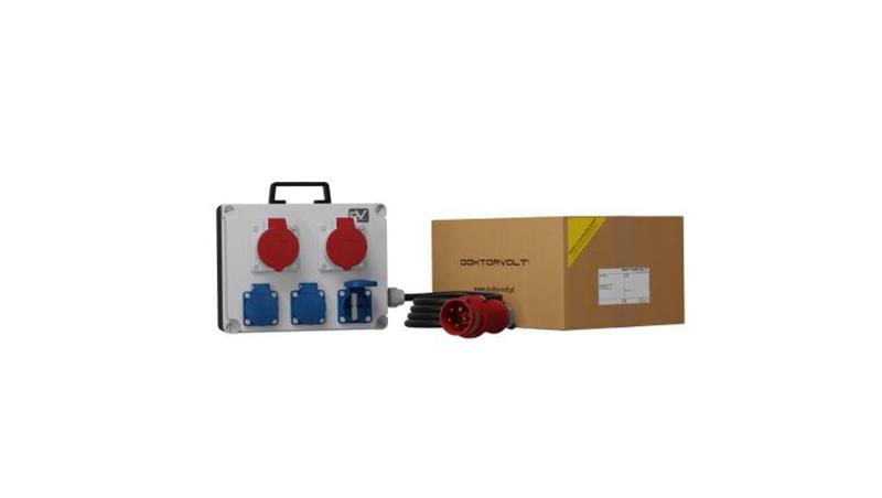 Rozdzielnica budowlana z kablem FRED SKH 2x16A 3x230V Schuko Mennekes Doktorvolt 6671-66378