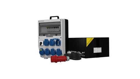 Rozdzielnica budowlana z kablem i łącznikiem TD-S/FI SKH 7x230V Schuko Doktorvolt 6169-66404