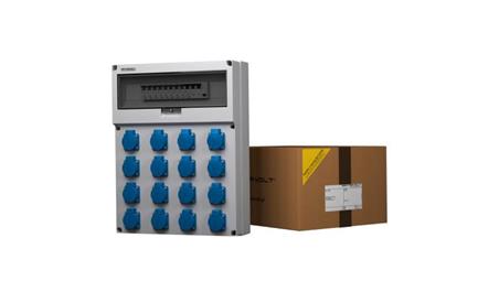 Rozdzielnica budowlana GR-S/FI 16x230V gniazda Schuko Mennekes Doktorvolt 9078-66376
