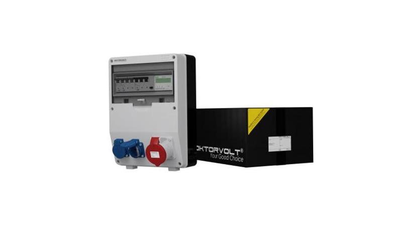 Rozdzielnica budowlana z licznikiem TD-S/FI 32A 2x230V Schuko Doktorvolt 9092-66435 Rozdzielnica budowlana z licznikiem TD-S/FI 32A 2x230V Schuko Doktorvolt 9092-66435