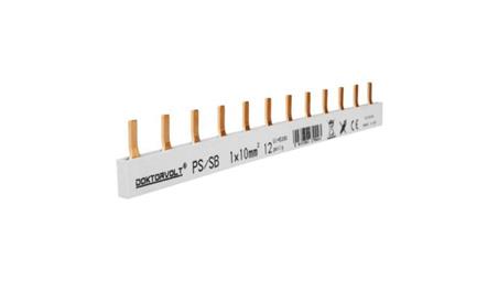 Szyna łączeniowa sztyftowa PS/SB obustronnie izolowana 1-fazowa 12-modułowa 10mm2 DV 9443-26707