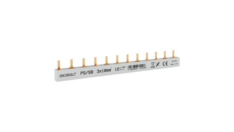 Szyna łączeniowa sztyftowa PS/SB obustronnie izolowana 3-fazowa 12-modułowa 10mm2 DV 9436-26705 Szyna łączeniowa sztyftowa PS/SB obustronnie izolowana 3-fazowa 12-modułowa 10mm2 DV 9436-26705