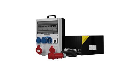 Rozdzielnica budowlana z kablem i łącznikiem 0-1 TD-S/FI SKH 32A 16A 3x230V Schuko Doktorvolt 0007-66402