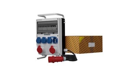 Rozdzielnica budowlana na stojaku z kablem TD-S/FI SKHU 2x16A 4x230V Schuko Doktorvolt 0168-66385
