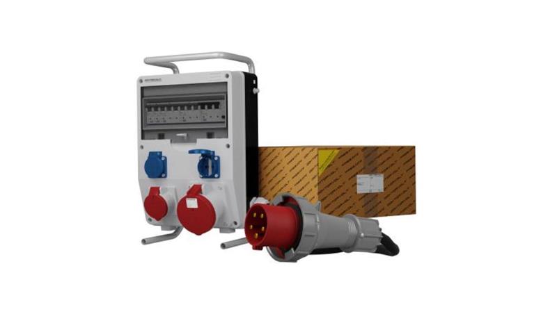 Rozdzielnica budowlana na stojaku z kablem TD-S/FI SKHU 63A 16A 2x230V Schuko Doktorvolt 0304-65988