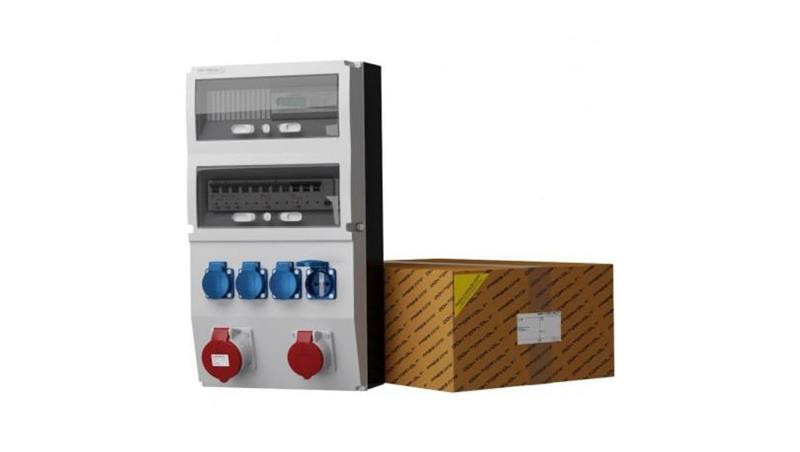 Rozdzielnica budowlana z licznikiem eXT-S/FI 32A 16A 4x230V Schuko Mennekes Doktorvolt 0823-66387